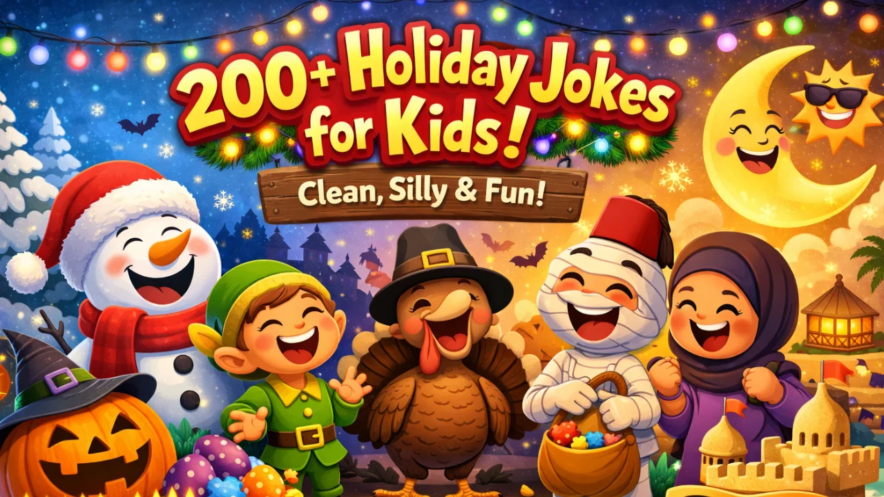 200+ Holiday Jokes for Kids – Clean, Silly & Fun!